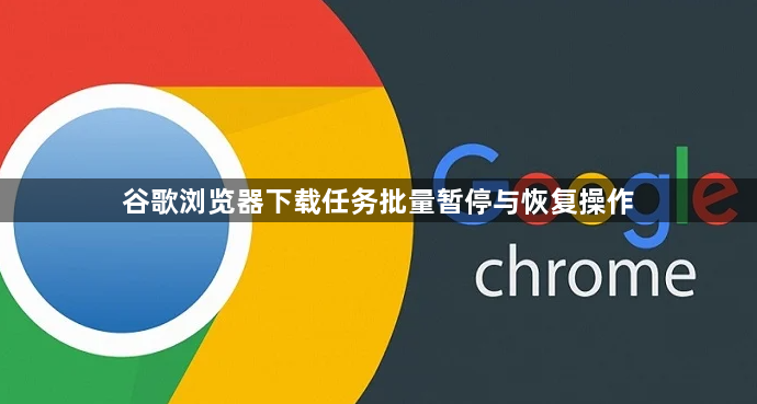 谷歌浏览器下载任务批量暂停与恢复操作1