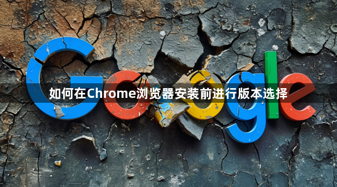 如何在Chrome浏览器安装前进行版本选择1
